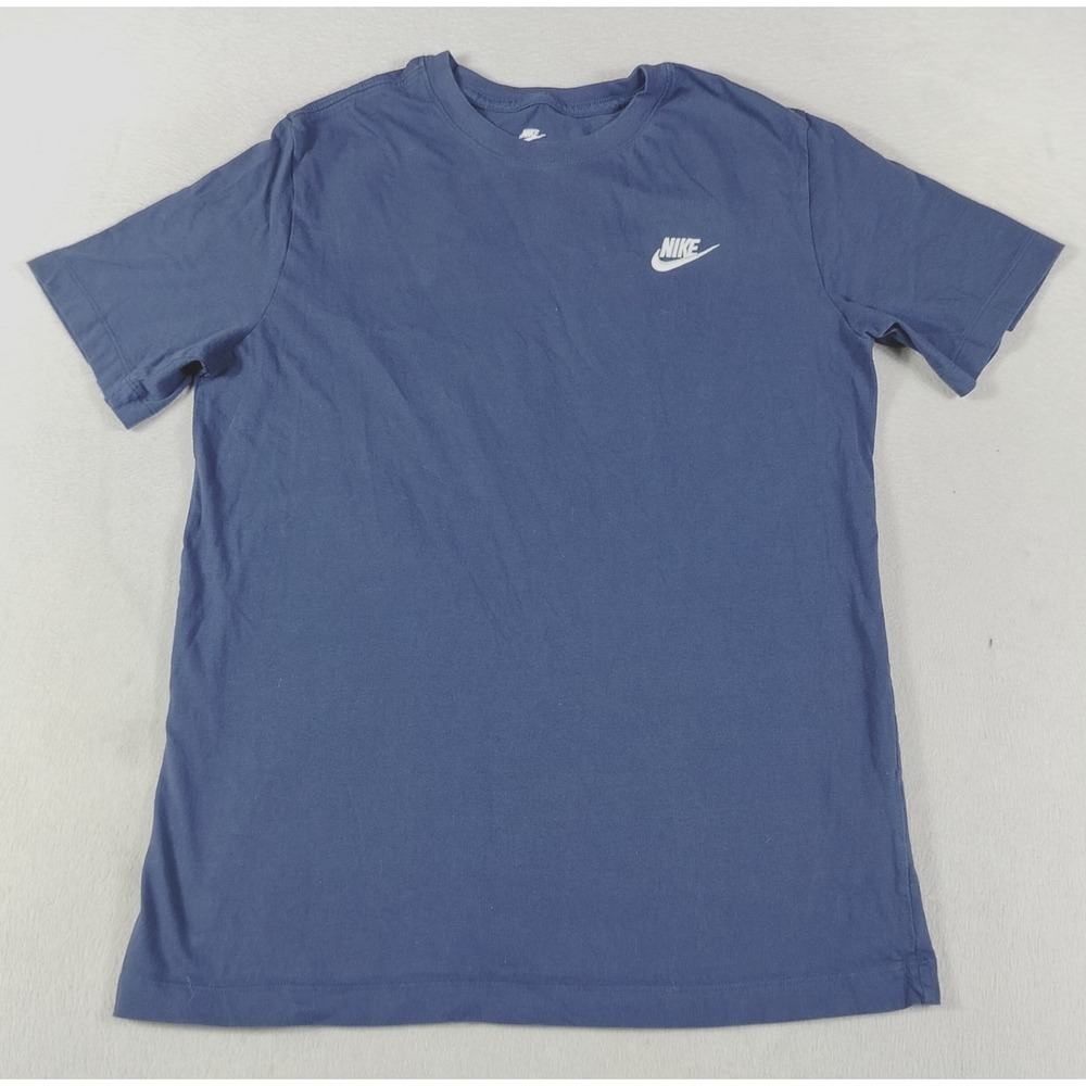 Nike Shirt Mens Medium Blue The Nike Tee Swoosh Logo Graphic Tagless Athletic